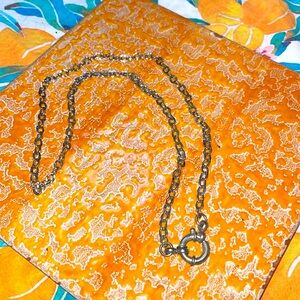 24” hammered link sterling silver necklace